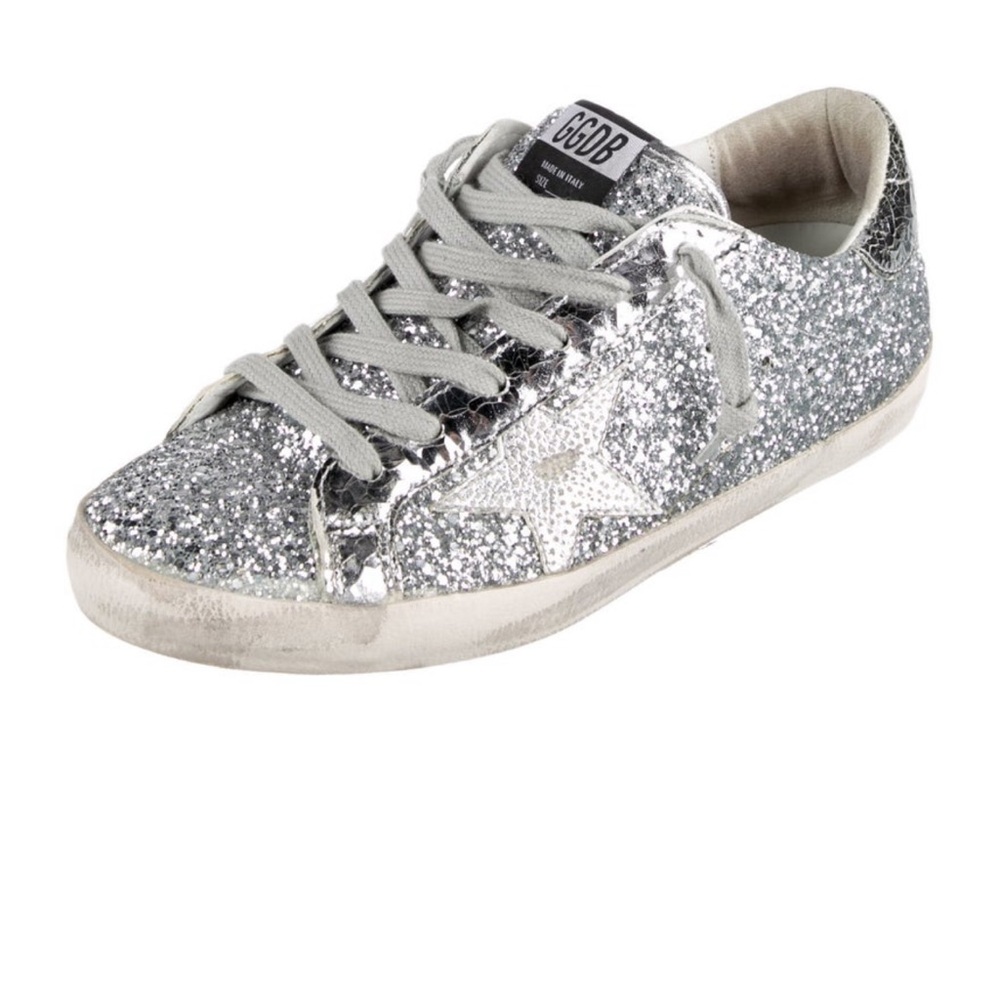 AUTHENTIC Golden Goose Silver Glitter Sneaker